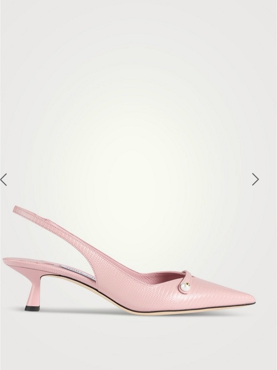 Jimmy Choo Shoes - Jimmy choo Amita Lizard-Embossed Leather Slingback Pumps